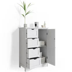 Badschrank Bianco Weiß 55 x 81 cm Vicco