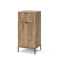 Badschrank Eliza Viking Oak 40 x 87 cm mit Tür und Schublade Vicco