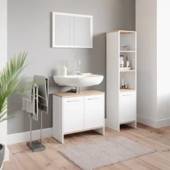 Badschrank Elvio Weiß 32 x 136.6 cm Vicco