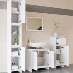 Badschrank Emma Weiß 30 x 190 cm Vicco