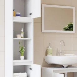 Badschrank Emma Weiß 30 x 190 cm Vicco