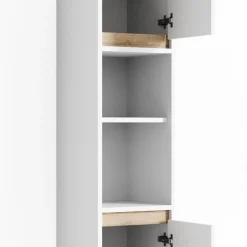 Badschrank Emma Weiß/Sonoma 30 x 190 cm Vicco