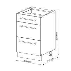 Badschrank Fame-Line Anthrazit 50 x 82 cm ohne Arbeitsplatte Vicco