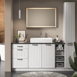 Badschrank Fame-Line Anthrazit 50 x 82 cm ohne Arbeitsplatte Vicco