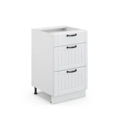 Badschrank Fame-Line Weiß Landhaus 50 x 82 cm ohne Arbeitsplatte Vicco