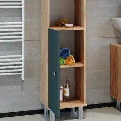 Badschrank Fynn Grün 30 x 190 cm Vicco