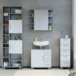 Badschrank Ilias Beton 30 x 95 cm Vicco