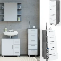 Badschrank Ilias Beton 30 x 95 cm Vicco