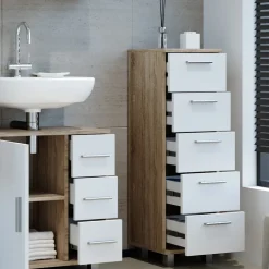 Badschrank Ilias Sonoma 30 x 95 cm Vicco