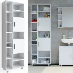 Badschrank Ilias Weiß 60 x 190 cm Vicco