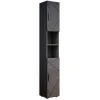Badschrank Irma Anthrazit Hochglanz 30 x 192 cm Vicco