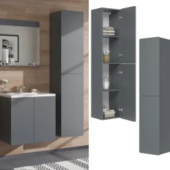 Badschrank Izan Grau 36.6 x 171.6 cm Vicco