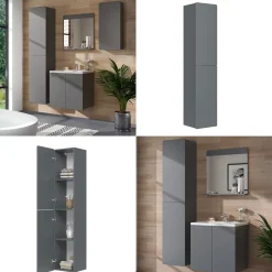 Badschrank Izan Grau 36.6 x 171.6 cm Vicco