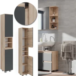 Badschrank J-Shape Sonoma 30 x 190 cm Vicco