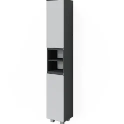 Badschrank J-Shape Weiß 30 x 190 cm Vicco