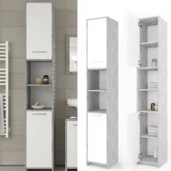 Badschrank Kiko Beton 30 x 190 cm Vicco