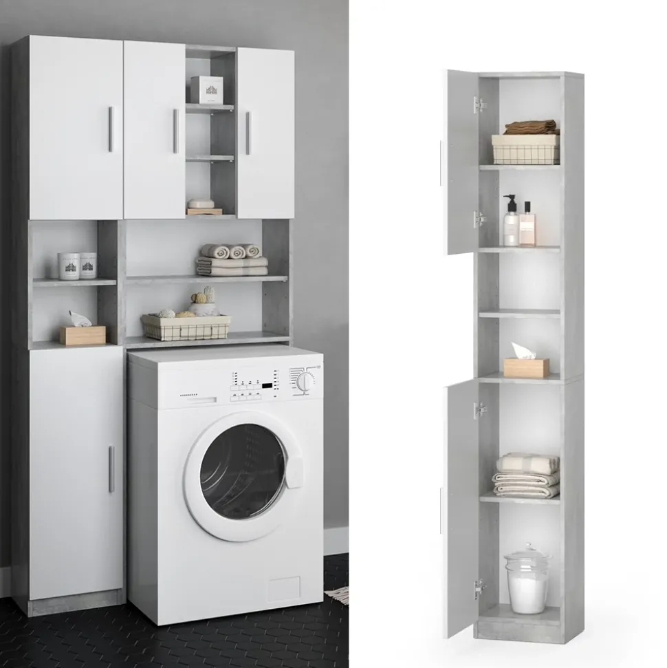 Badschrank Luis Beton 32 x 190 cm Vicco