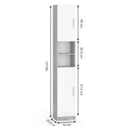 Badschrank Luis Beton 32 x 190 cm Vicco