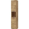 Badschrank Luna Eiche Wotan 37 x 190 cm Vicco