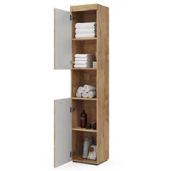 Badschrank Luna Eiche Wotan 37 x 190 cm Vicco