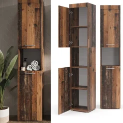 Badschrank Luna Oldstyle 37 x 190 cm Vicco