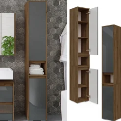 Badschrank Majest Anthrazit Hochglanz 30.2 x 191.5 cm Vicco