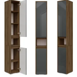 Badschrank Majest Anthrazit Hochglanz 30.2 x 191.5 cm Vicco