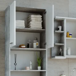 Badschrank Maris Beton 56.1 x 190 cm Vicco