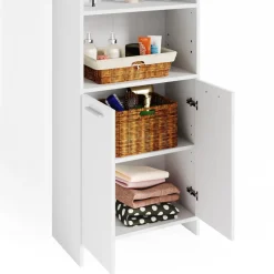 Badschrank Maris Weiß 56.1 x 190 cm Toilettenschrank Vicco