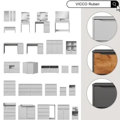 Badschrank Ruben Weiß 30 x 192.5 cm Vicco