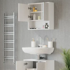 Badspiegelschrank Agasta Weiß 54 x 53 cm Vicco