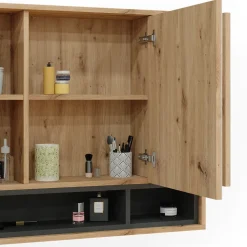 Badspiegelschrank Beatrice Artisan Eiche/Anthrazit 80 x 72 cm Vicco