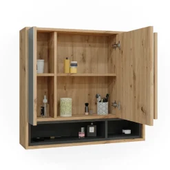 Badspiegelschrank Beatrice Artisan Eiche/Anthrazit 80 x 72 cm Vicco