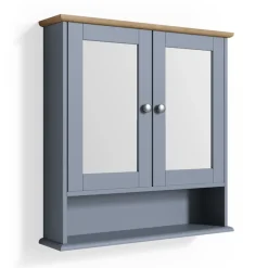 Badspiegelschrank Bianco Grau 56 x 58 cm Vicco