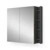 Badspiegelschrank Edelin Anthrazit/Artisan 80 x 75 cm mit Regalen Vicco