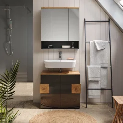 Badspiegelschrank Eden Anthrazit 70 x 77.5 cm Vicco