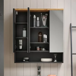 Badspiegelschrank Eden Anthrazit 70 x 77.5 cm Vicco