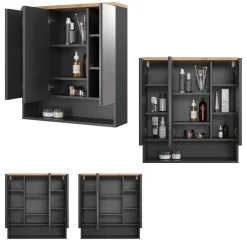 Badspiegelschrank Eden Anthrazit 70 x 77.5 cm Vicco