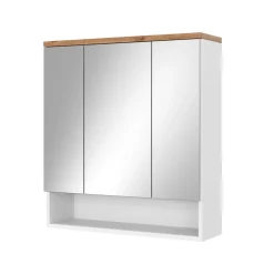 Badspiegelschrank Eden Weiß 70 x 77.5 cm mit 3 Türen Vicco