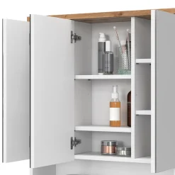 Badspiegelschrank Eden Weiß 70 x 77.5 cm mit 3 Türen Vicco