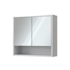 Badspiegelschrank Eliza Weiß 70 x 65 cm mit 2 Türen Vicco