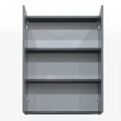 Badspiegelschrank Fredd Anthrazit Hochglanz 60 x 77 cm Vicco