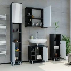 Badspiegelschrank Fynn Anthrazit 79.6 x 64 cm Vicco