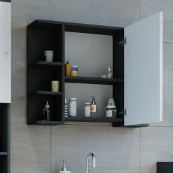 Badspiegelschrank Fynn Anthrazit 79.6 x 64 cm Vicco