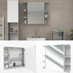 Badspiegelschrank Fynn Beton 79.6 x 64 cm Vicco