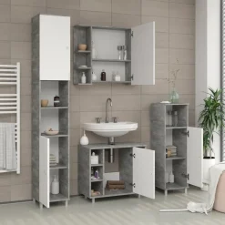 Badspiegelschrank Fynn Beton 79.6 x 64 cm Vicco