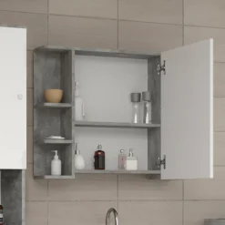 Badspiegelschrank Fynn Beton 79.6 x 64 cm Vicco