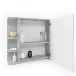 Badspiegelschrank Fynn Beton 79.6 x 64 cm Vicco