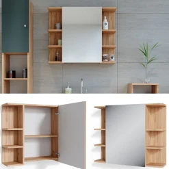 Badspiegelschrank Fynn Eiche 79.6 x 64 cm Vicco