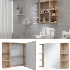 Badspiegelschrank Fynn Sonoma 79.6 x 64 cm Vicco